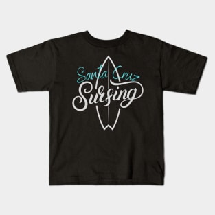 Santa Cruz Surfing Surfboard Surfer Kids T-Shirt